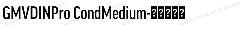 GMVDINPro CondMedium字体转换